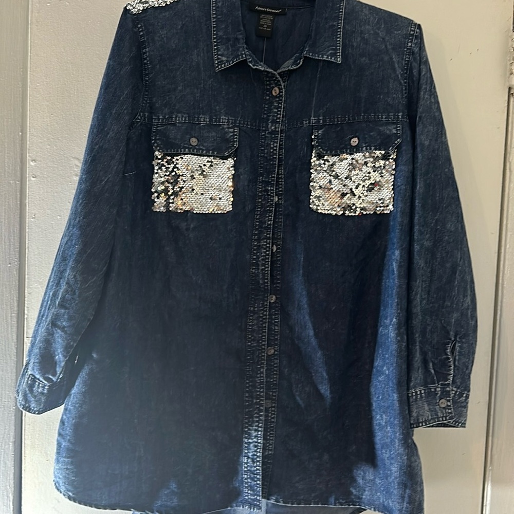 Ashley Stewart Button Up Shirt Size 20
